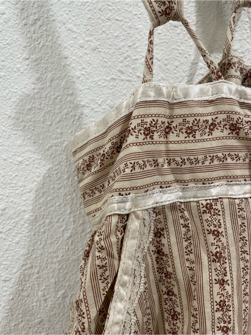 Vintage 70s Gunne Sax Floral Lace Prairie Suspender Dress Ruffle Cottagecore XS - Picture 6 of 12